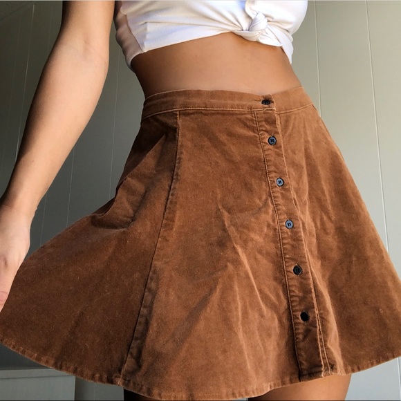 flowy button up skirt